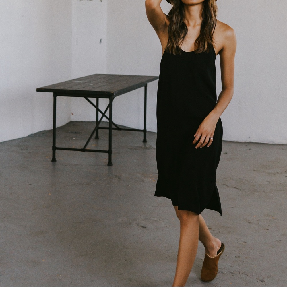 Tibi Black Slip Dress